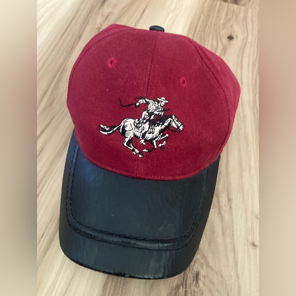 Winchester Baseball Cap  Hunting Adjustable Daystone Black Leather Bill